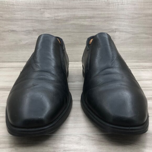 Ecco Loafers Mens EU 45 Black Leather Slip On Shoes